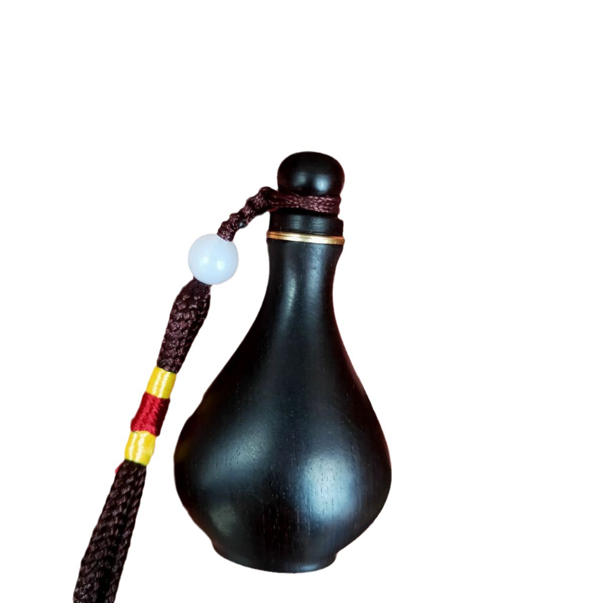 High-Density Rhinoceros Horn Rosewood Ebony Purple Sandalwood Vase Snuff Bottle Handle Piece