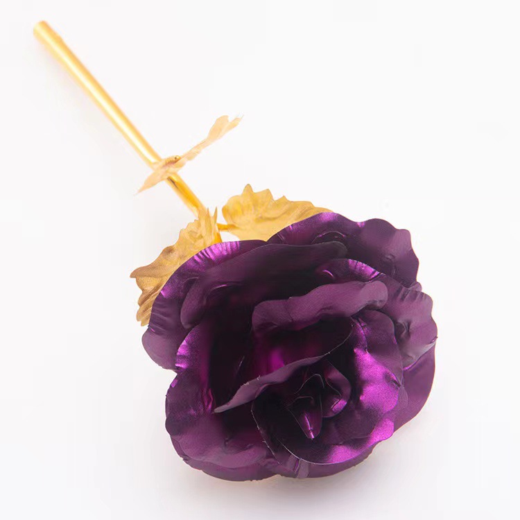 Factory Wholesale New Color Gold Foil Rose Flower Christmas Valentine Gift Holiday Event Small Gift