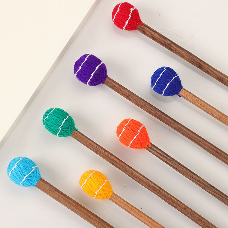 Handmade Singing Bowl Mallet Sound Bowl Hammer Large Drum Mallet Head Sound Therapy Accessories Nepalese Wool Felt Professional Bowl Yoga