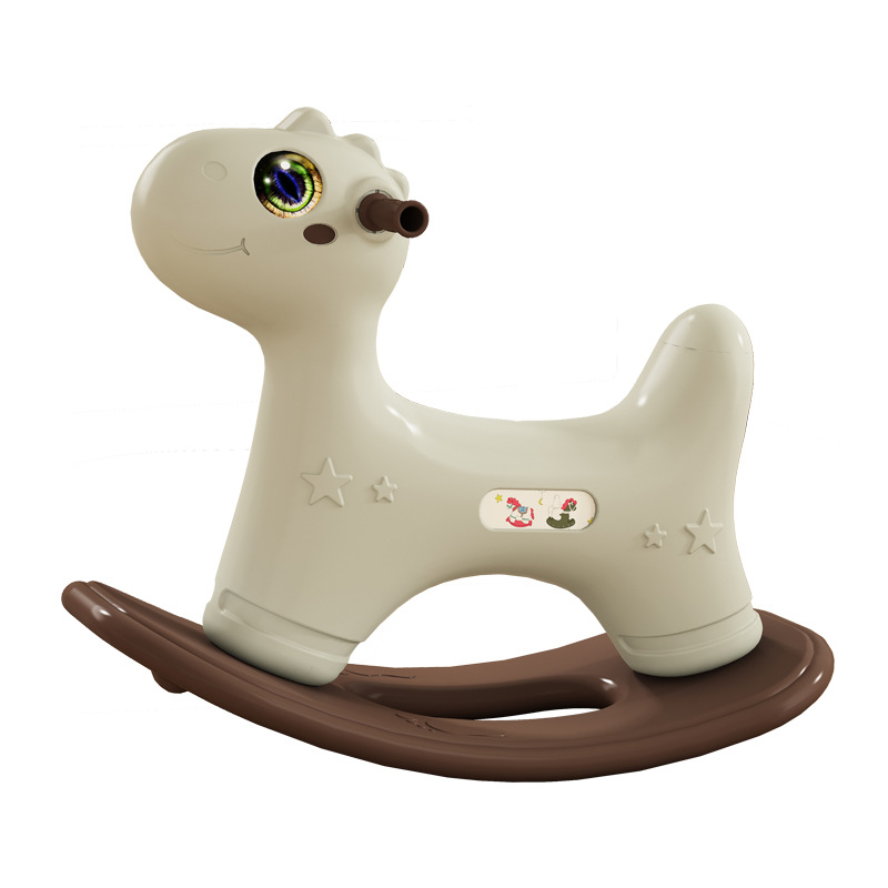 Baby Household Rocking Horse Baby Rocking Horse Kidsren's Balance Rocking Horse Anti-Fall Rocking Toy One-Year Gift Puzzle