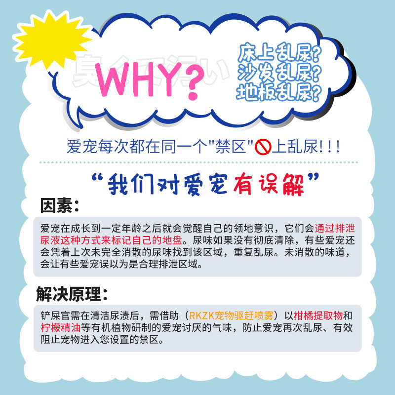 Pet restricted area spray cat and dog repellent outdoor tire anti-dog urine spray repellent wild cat spray repellent