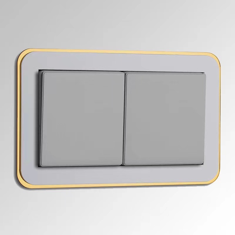 Light Luxury Style Switch Sticker Protective Cover Living Room Non-Stick Waterproof Household Modern Switch Socket Simple Socket Decoration