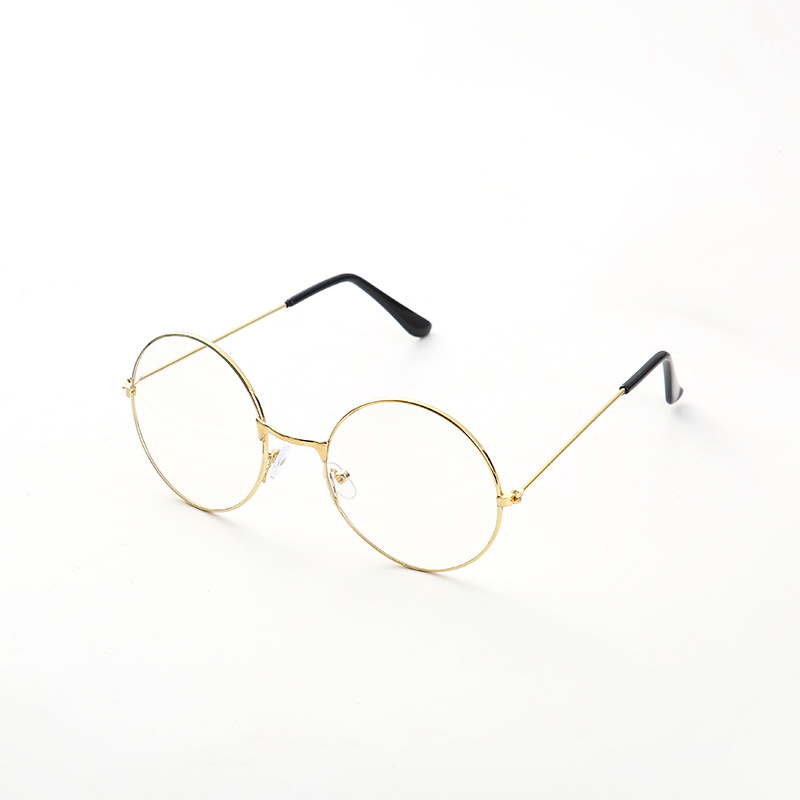 Color round sunglasses metal sunshade sunglasses men's wholesale prince glasses flat glasses