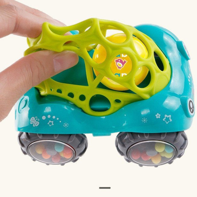 Doudou Fun Soft Rubber Toy Car Inertial Sliding with Colorful Balls Anti-Fall Children's Toy Car