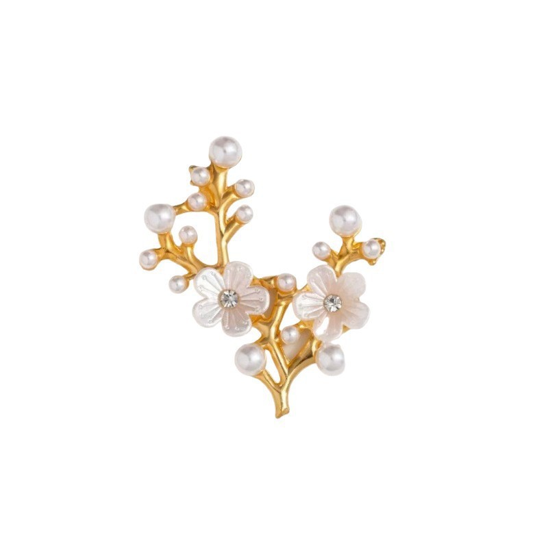 New Antique Wedding Hairpin with Diamond Branches and Iron Accessories Handmade DIY Pearl Tree Branch Accessories Material Accessories