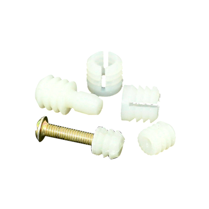 Minggu Three-In-One Embedded Rubber Particles Embedded Parts Nut Plastic Plate Furniture Connection Nylon Expansion Rubber Particles