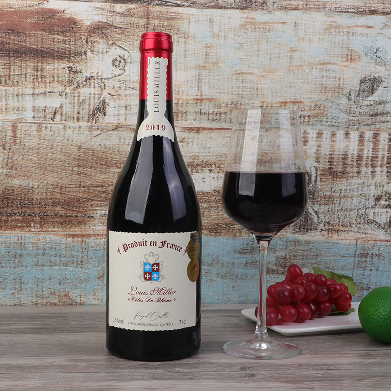 Original Imported Red Wine, Christmas Gift, 15% Alcohol Content, French Dry Red Wine, Whole Box, High-End Gift Box Packaging, Wholesale