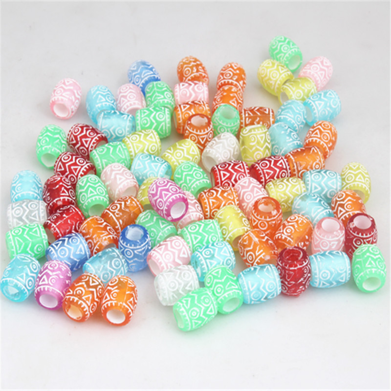 Dreadlock Jewelry, Headwear, Braided Hair, Decorative Beads, Girls and Kidsren's Braid Accessories, Colorfulful Large Hole Acrylic Beads