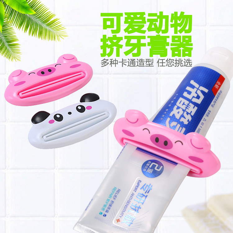 3C02 Creative Cartoon Animal Shape Toothpaste Squeezer Korean Lazy Cosmetic Facial Cleanser Squeezer 20g