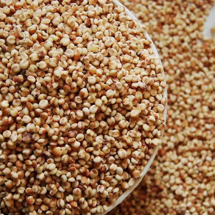 Ripe White Sorghum Rice Low Temperature Baking Ripe Grain Milling Raw Material Shelling Sorghum Rice Sorghum Kernel Factory Straight Hair