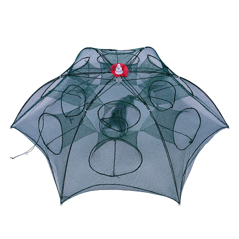 Factory wholesale folding umbrella shrimp cage fishing net nylon mesh fishing cage eel cage lobster river shrimp Loach net