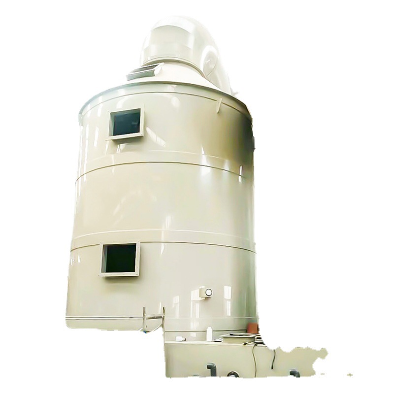 Pp Water Spray Tower Exhaust Gas Purification Tower Desulfurization Purification Acid Mist Spray Tower Spray Paint Room Exhaust Gas Treatment Equipment Spray Tower