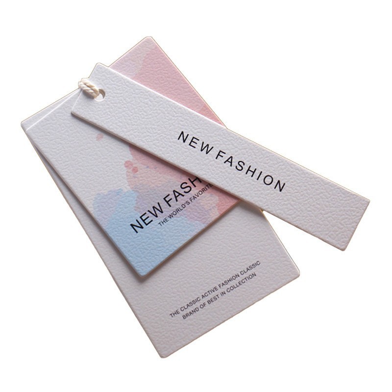 Litchi Pattern Clothing Tag Production Men's and Women's Tag Clothing Trademark Clothing Label Printing Intimates Hanging Tag Customization