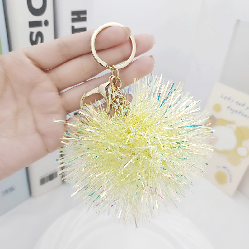 Индивидуальные модные золотые и серебряные луковичные меховые шарики подвеска для телефона ключница обработка индивидуальный заказ