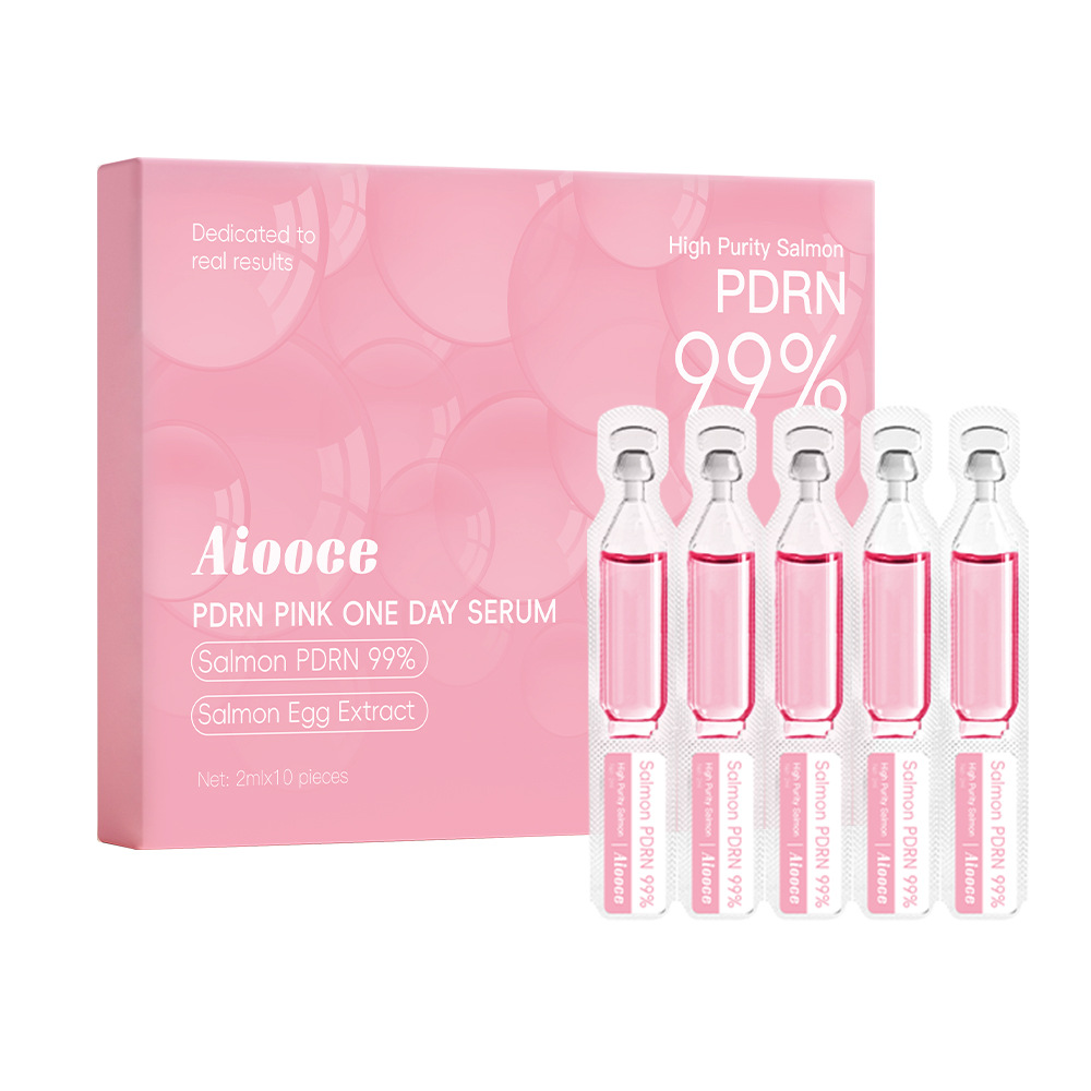 Full English Aiooce Pink Serum Protein Second-Pulse Essence Pink Peptide Sodium Essence Cross-Border Skin Care Tk Southeast Asia
