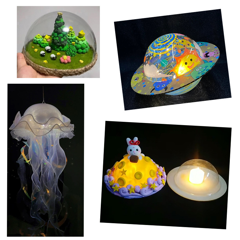 Pvc Semi-Circle Lid DIY Handmade Semi-Circle Transparent Hemisphere Transparent Plastic Semi-Circle Lid Bowl Lid 9Cm12Cm16Cm