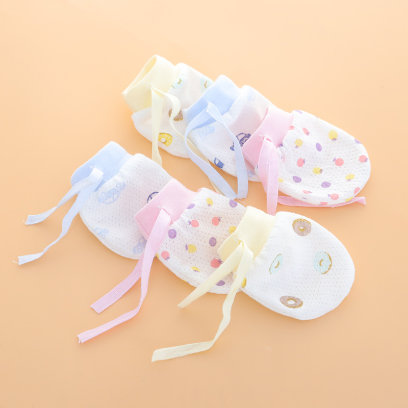 Перчатки для новорожденных, антицарапин, регулируемые, прозрачные