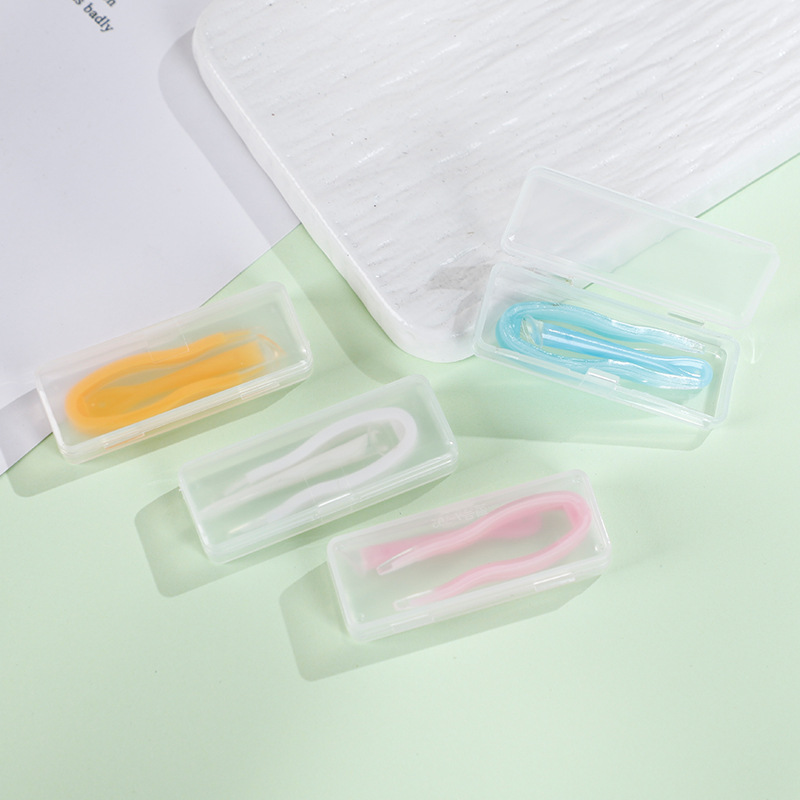 Простые пинцеты для контактных линз, маленький набор, коробка для ухода, двойная коробка-партнер LS337