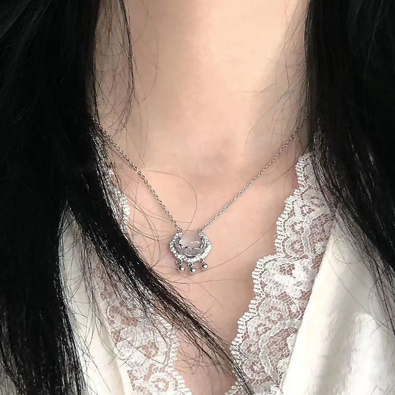 New Guofeng Xiangyun Lock Necklace Ping'an Auspicious High-grade Light Luxury Niche Chinese Design Women's Collarbone Chain