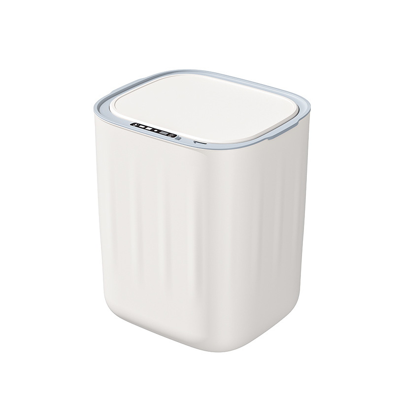 New Rechargeable Smart Trash Can, Fully Automatic Sensor Living Room and Bathroom Kick-Free Contactless Smart Trash Can