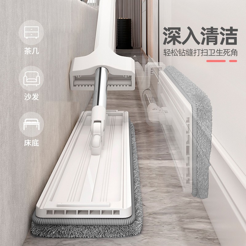 Mop 2024 New Hand-free Washing Lazy Mop Flat Floor Mop Clean Household Wood Floor Wet and Dry Use