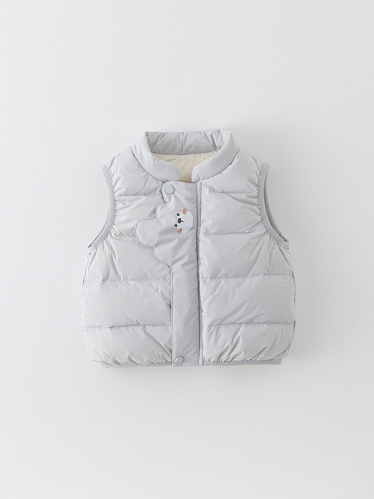 Baby down Vest Winter New Style for Girls, 90% White Duck down Sleeveless Jacket, Lightweight Boys' Clothing, Class a