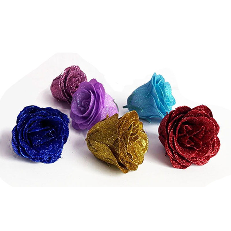 Manufacturer Wholesale Gold Powder Blue Enchantress Artificial Crystal Rose 520 Chinese Valentine's Day Glitter Rose