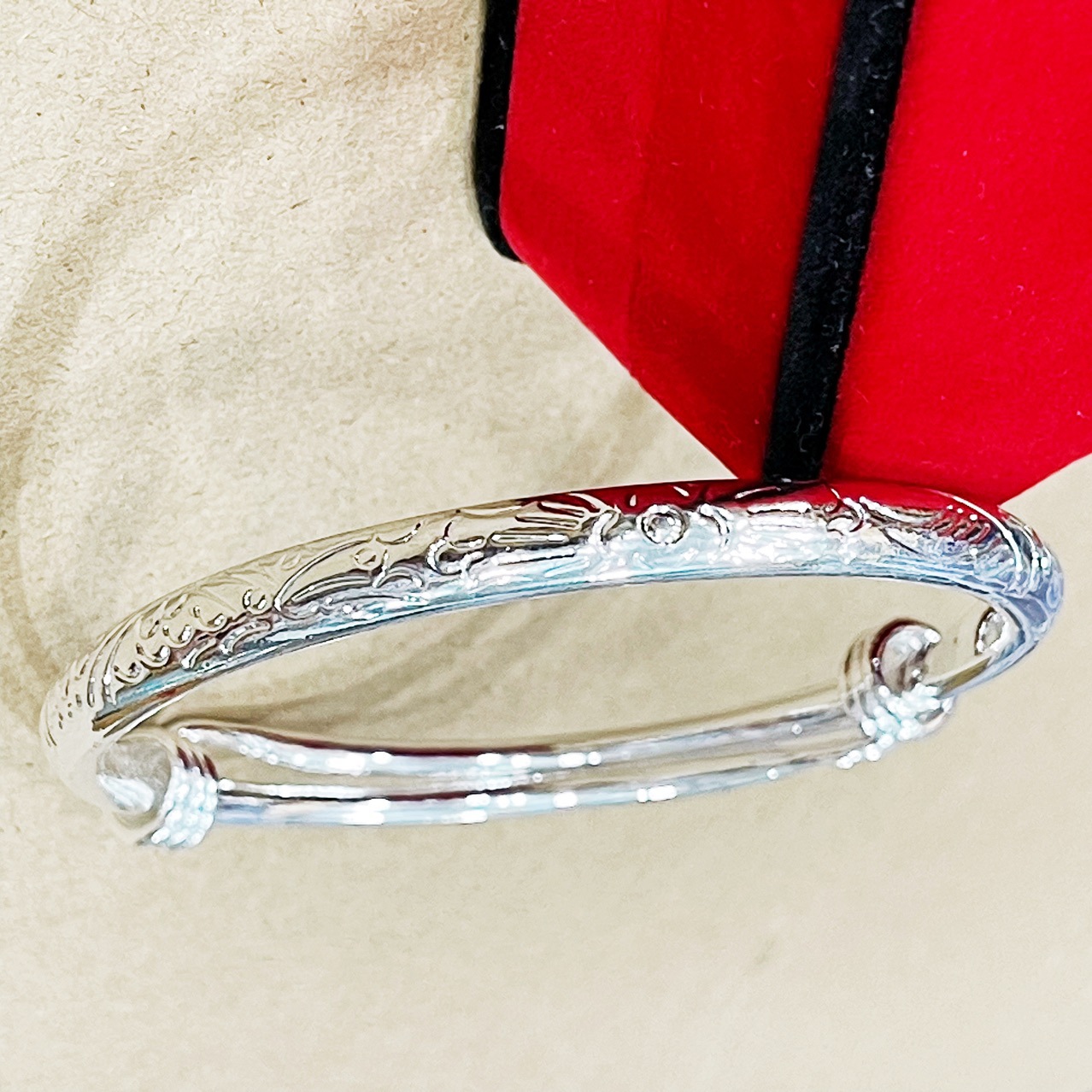 High Imitation Silver-plated Bracelet Dragon and Phoenix Pearl Peel Round Belly Thickened Large Push-pull Silver-plated Bracelet