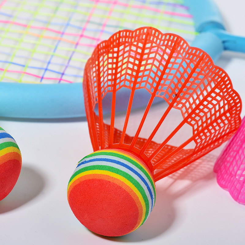Manufacturer Wholesale Eva Rainbow Ball Plastic Durable Badminton Kidsren's Colorful Elastic Lightweight Badminton Vitality