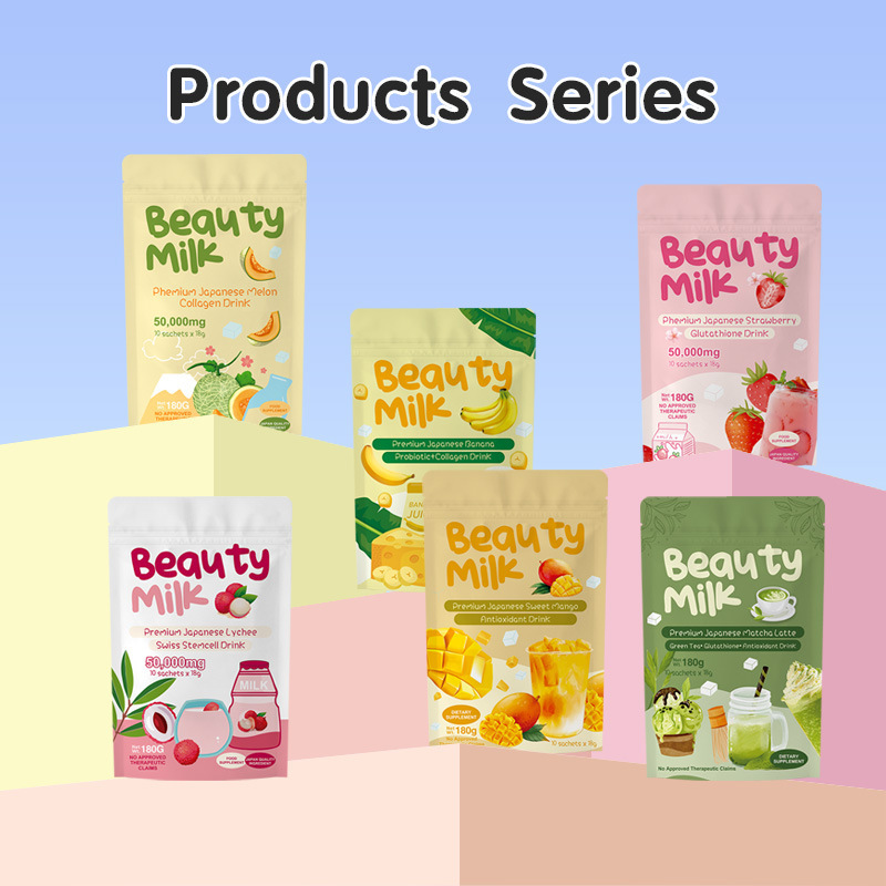 Cross-Border Hot Selling Beautymilk Premium Drink Powder Banana Flavor Collagen Powder