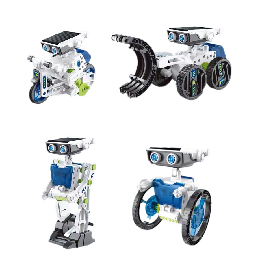 Cross-border Toys Building Blocks Walles Robot Solar Electric Twelve-in-One Science and Education Educational Educational Children's Assembled Toys
