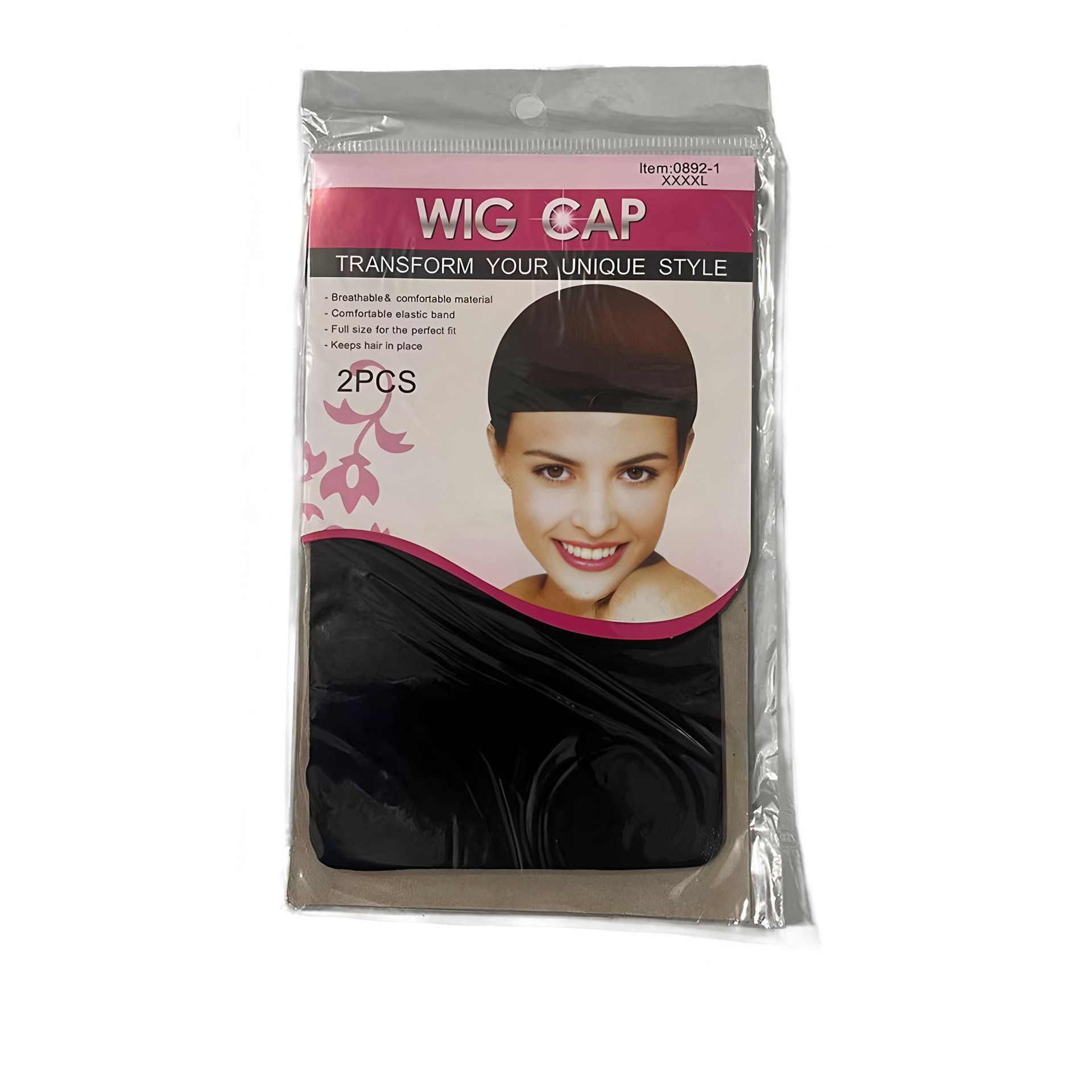 2 Pack 0892-1 Paper Card Wig Hair Net Wig Hat Hair Pressure Hat Silk Stockings Hair Hat NYLON WIG CAP