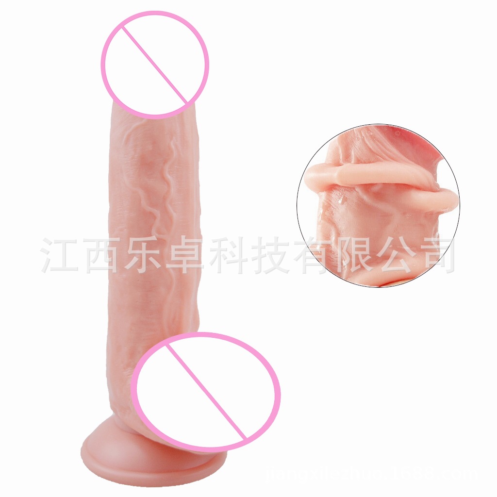 Adult Products, Female Utensils, Masturbation, Fun Processing, Oem, Classy Leather Sliding Tpe Artificial Penis, Foreign Trade