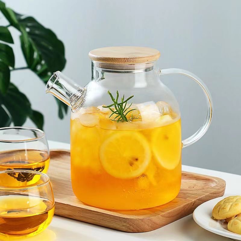 Heat-resistant glass cold water bottle borosilicate glass cold water bottle juice beverage kettle Scented Tea Teapot
