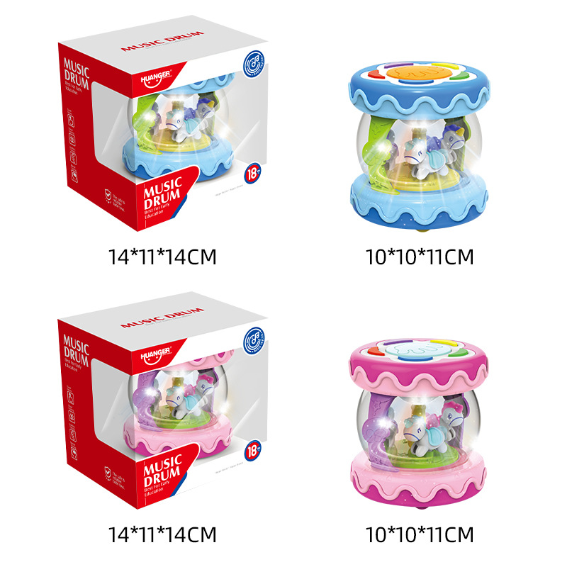 Cross-Border Baby Toys 0-1 Years Old Educational Early Education Percussion Instruments Children's Baby Hand Drum Music Toys Wholesale