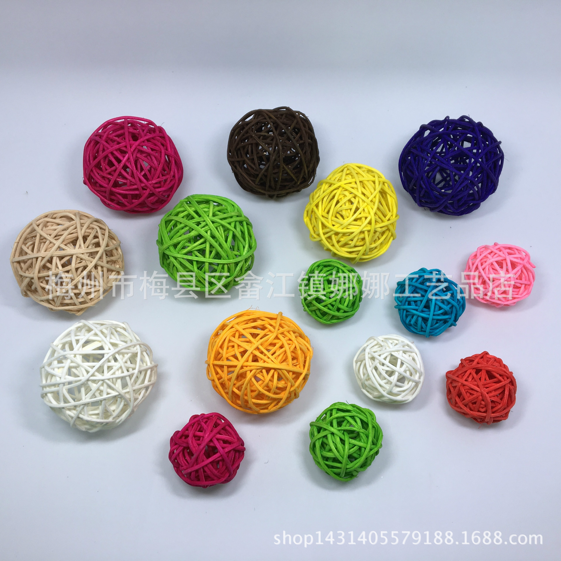 4Cm/Cm Rattan Ball Aromatherapy Rattan Ball Colorfulful Rattan Ball Decorative Ball Kindergarten Environment Layout