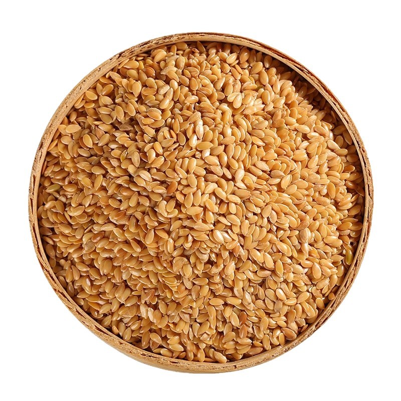 Processing and Customizing Golden Flaxseed Cooked Flaxseed Grinding Raw Material Flaxseed for Exhibitions Inner Mongolia Cooked Golden Flaxseed