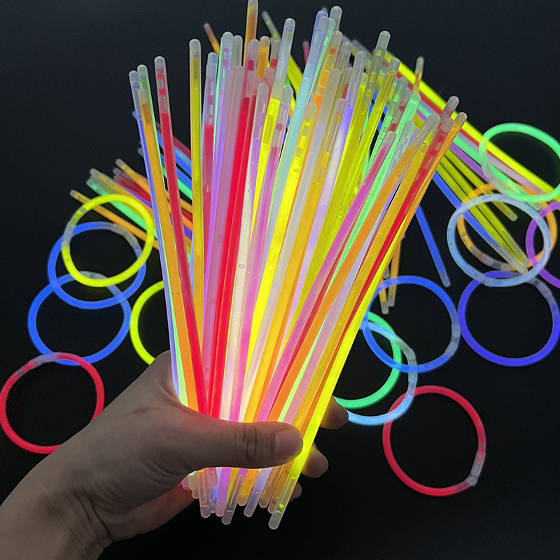 Night Market Stall Glow Stick Glow Stick Children's Toys Sticky Clothes Outdoor Wholesale Silver Luminous Bracelet Small Commodities