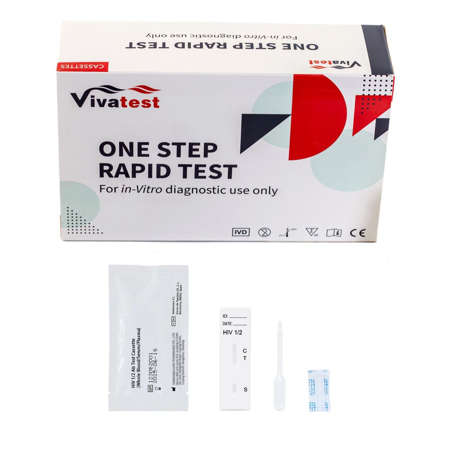 Hiv Ag/Ab Rapid Test Kit Family Self-Test Golden Time Screening Is Individually Packaged for Easy Portability