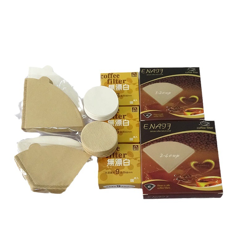 Coffee Filter Paper Cone Screen Philharmonic Pressure Brewing V60 Fan-shaped Drip Filter Hand Filter Cup Mocha Vietnam Pot Filter Paper
