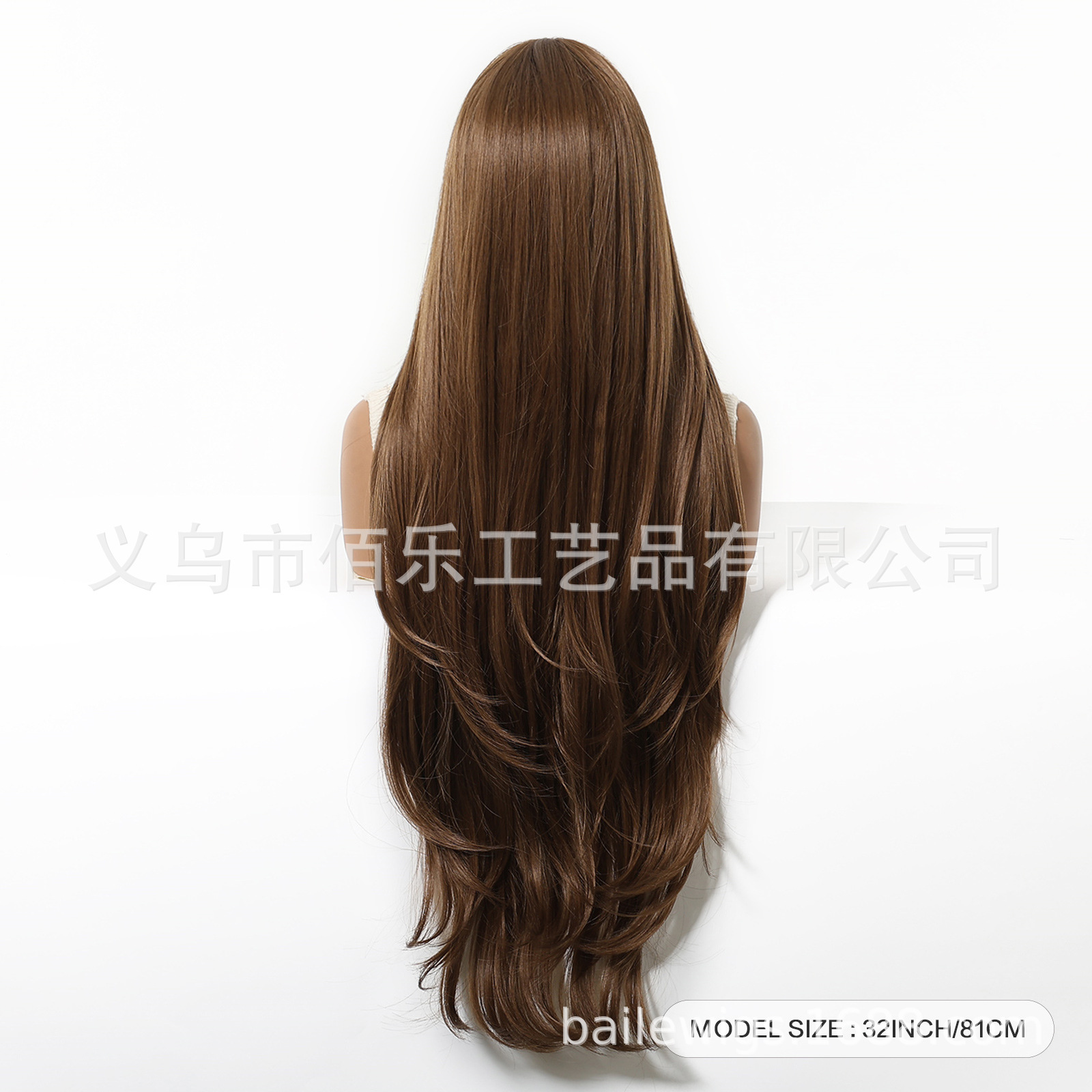 Wig Female Full Headgear Brown Medium Parted Long Curly Hair Xuchang Wig Chemical Fiber Female Wigs European and American Spot Hair Wholesale