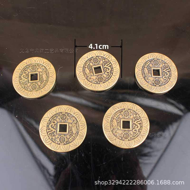 Five Emperor Money Copper Money Ancient Coins Pure Copper Shunzhi Kangxi Qianlong Yongzheng Emperor Tongbao String Buried Threshold Yiwu Commodities