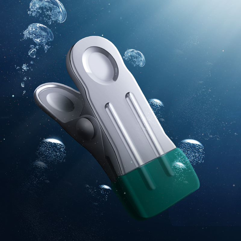 Curved Sock Rack with 10 Clips for Drying Socks, Clothes Hanger with Clips for Hanging Children's and Baby's Underwear and Socks, Ten-Clip Sock Rack