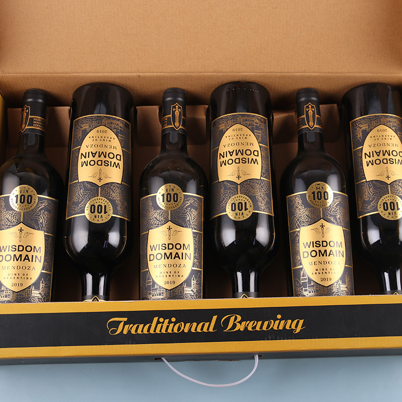 Imported red wine gift box wine factory wholesale delivery 14.5 degrees free shipping Argentina imported dry red wine