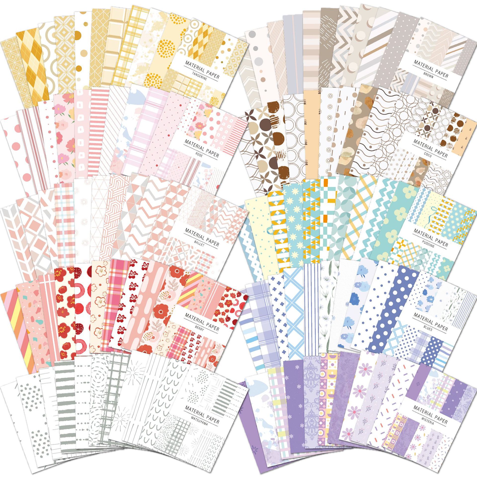 New Product Handbook Material Paper 50 Scrapbook suit ins Korean Light Paper Decoration Base Paper Handbook Decoration