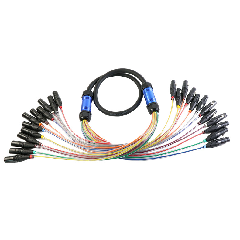 Taiwan Risheng 4~8 Channels 12 Channels 16 Core 24 Channels Mobile Stage Audio Signal Cable Multi-Core Microphone Cable