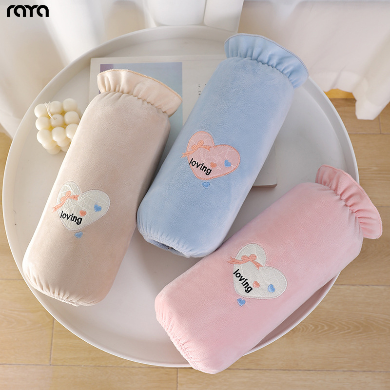 2025 New Cartoon Long Sleeves Autumn and Winter Women's Office Anti-Fouling Sleeves Cute Velvet Anti-Dirty Sleeves