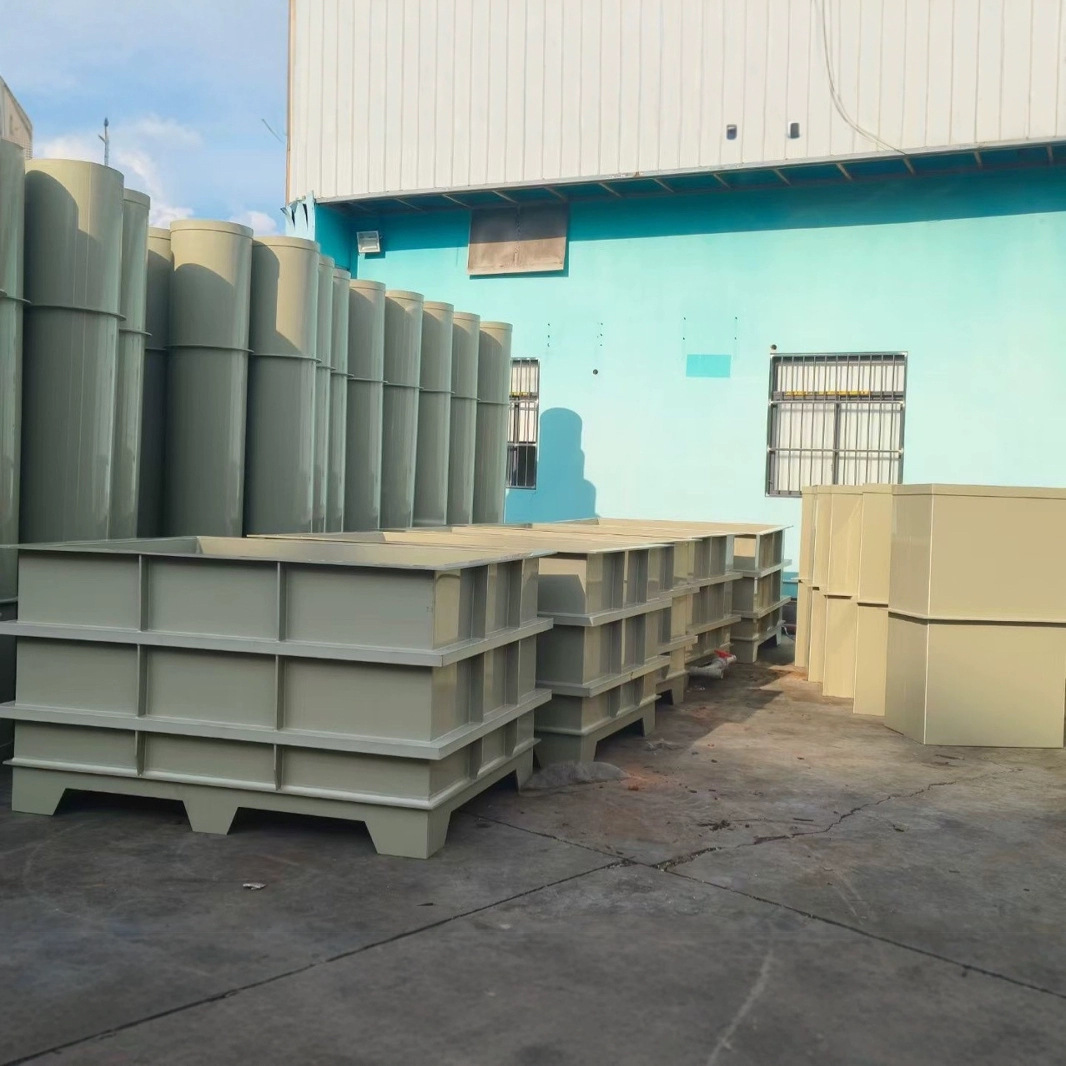 Pp Spray Tower Industrial Acid and Alkali Exhaust Gas Treatment Complete Equipment Stainless Steel Hybrid Cyclone Tower Square Swirl Tower