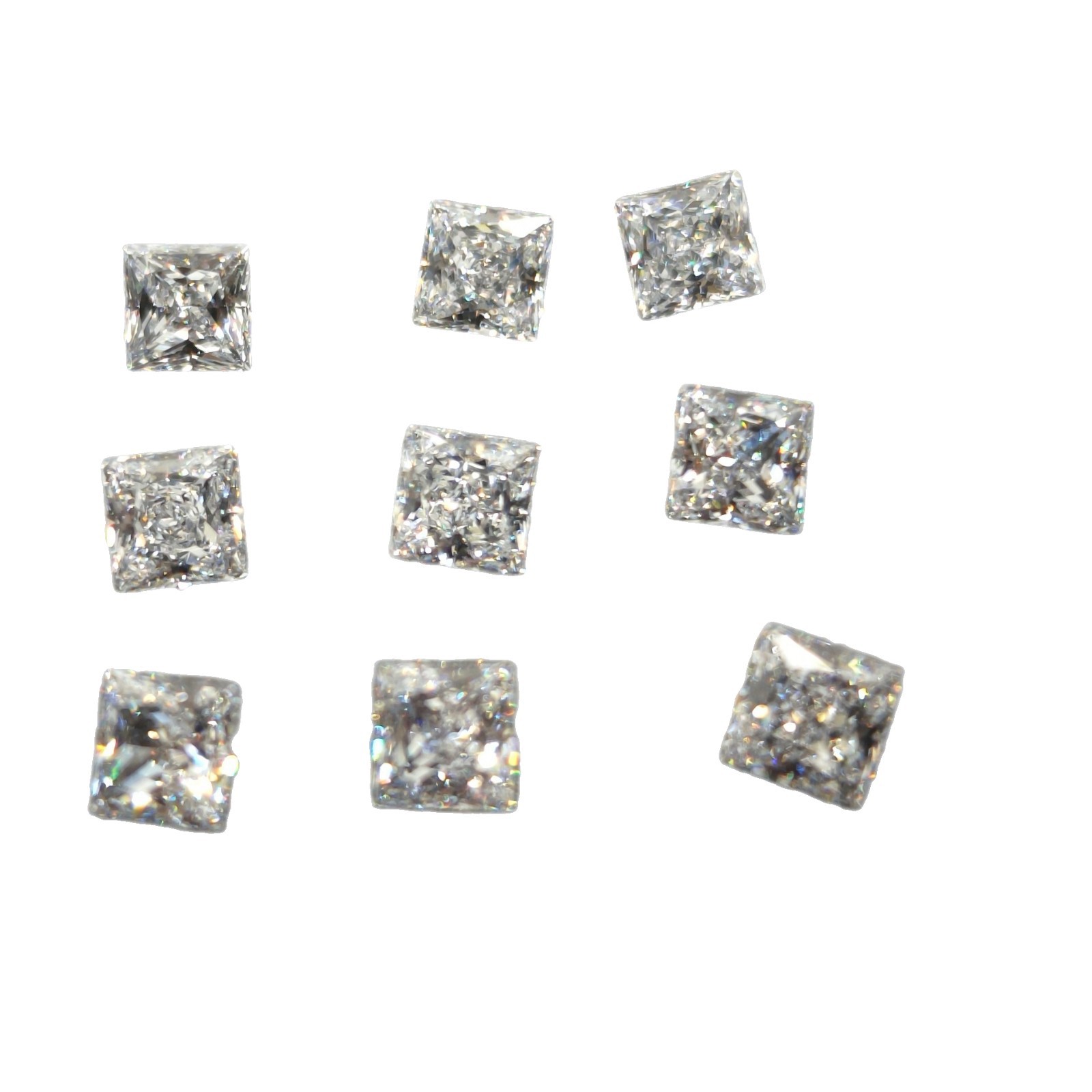 Square Sq Right Angle Princess Cut Flower/Round Pointed Bottom Flower Guangtai Material 5Aspg Cut Zircon Cubic Zirconia Loose Stone