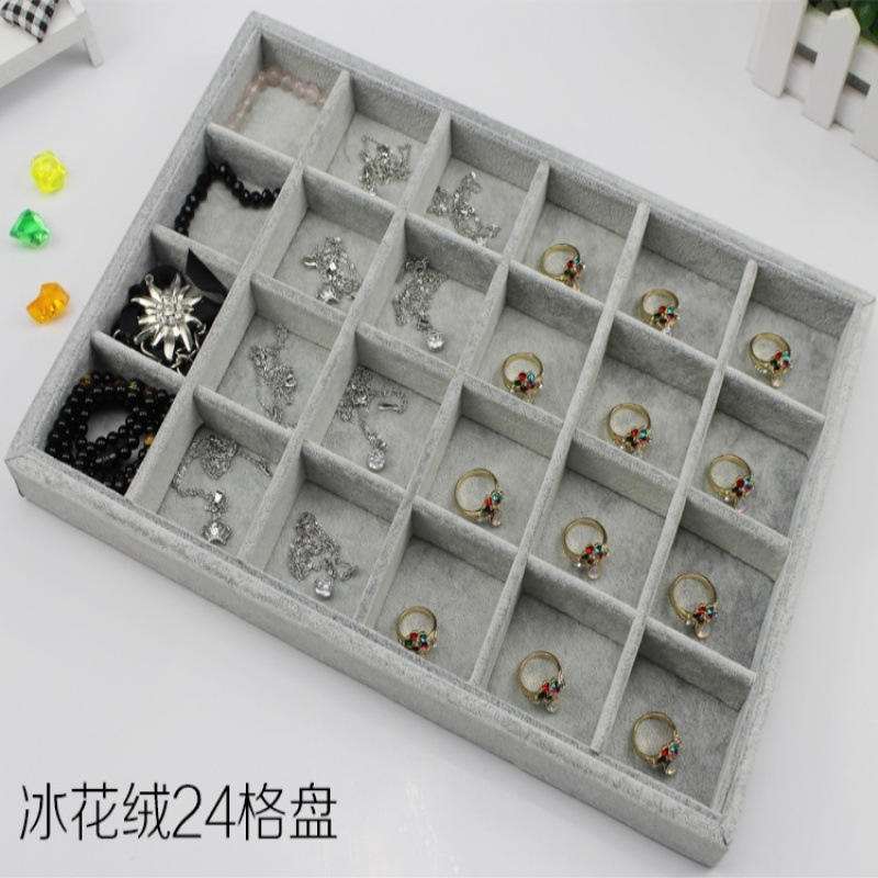 Ring Necklace Storage Box Velvet Bracelet Earrings Jewelry Box Display Props Jewelry Rack Jewelry Tray Free Shipping